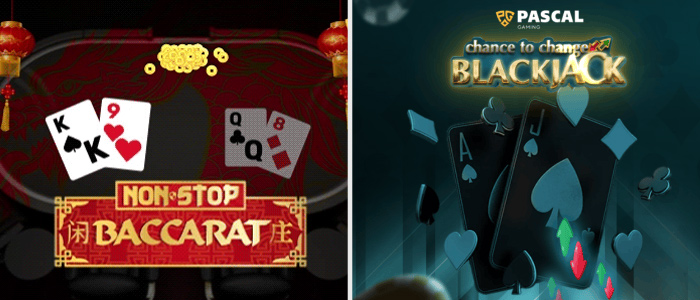 بازی "Chance To Change Blackjack" و "نان استاپ باکارات"